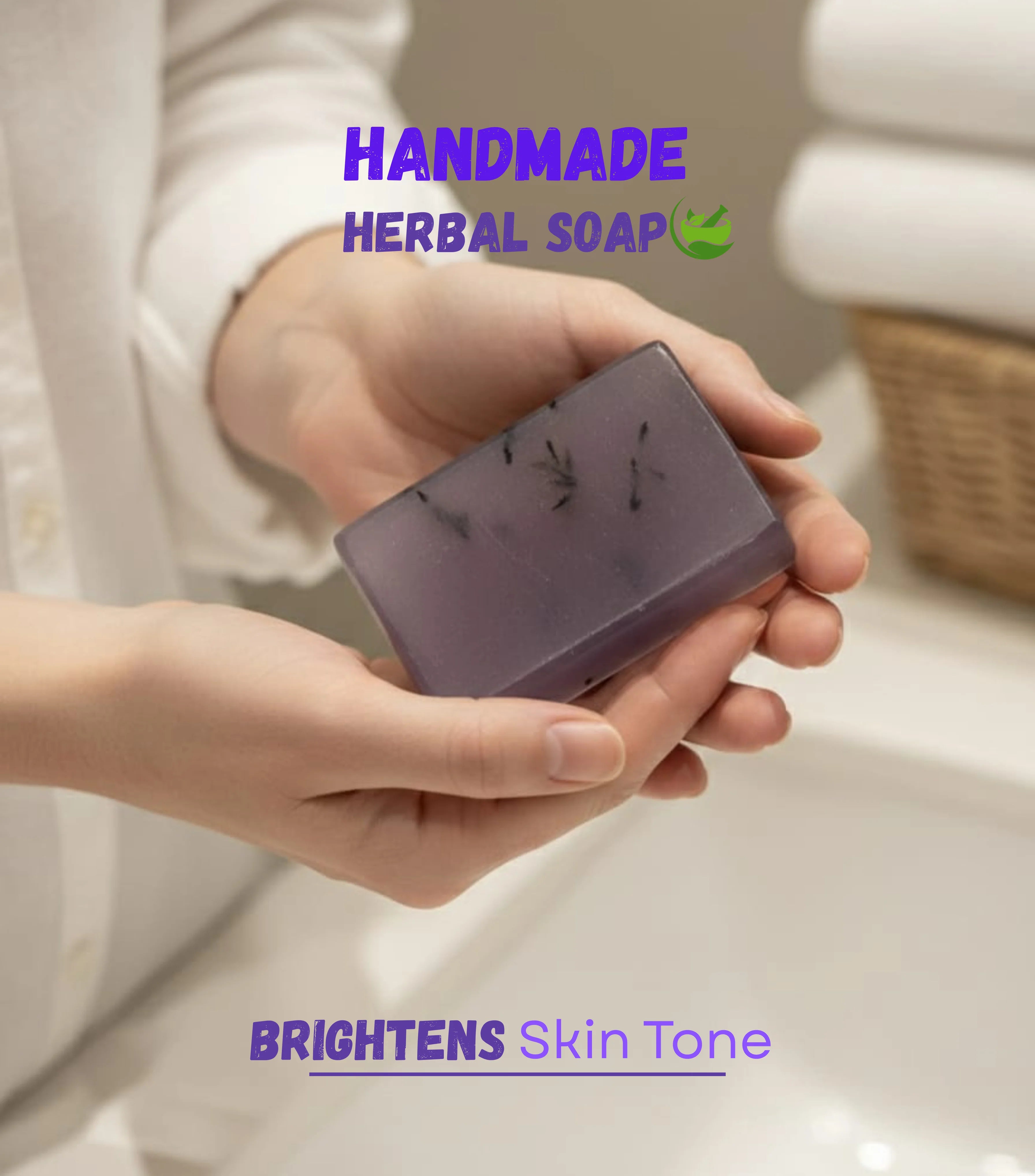 Mistree Luxury Lavender Ayurvedic Soap – Handmade Herbal Bath Bar with Pure Lavender Oil for Clear, Healthy Skin (Pack of 3 x 125g)