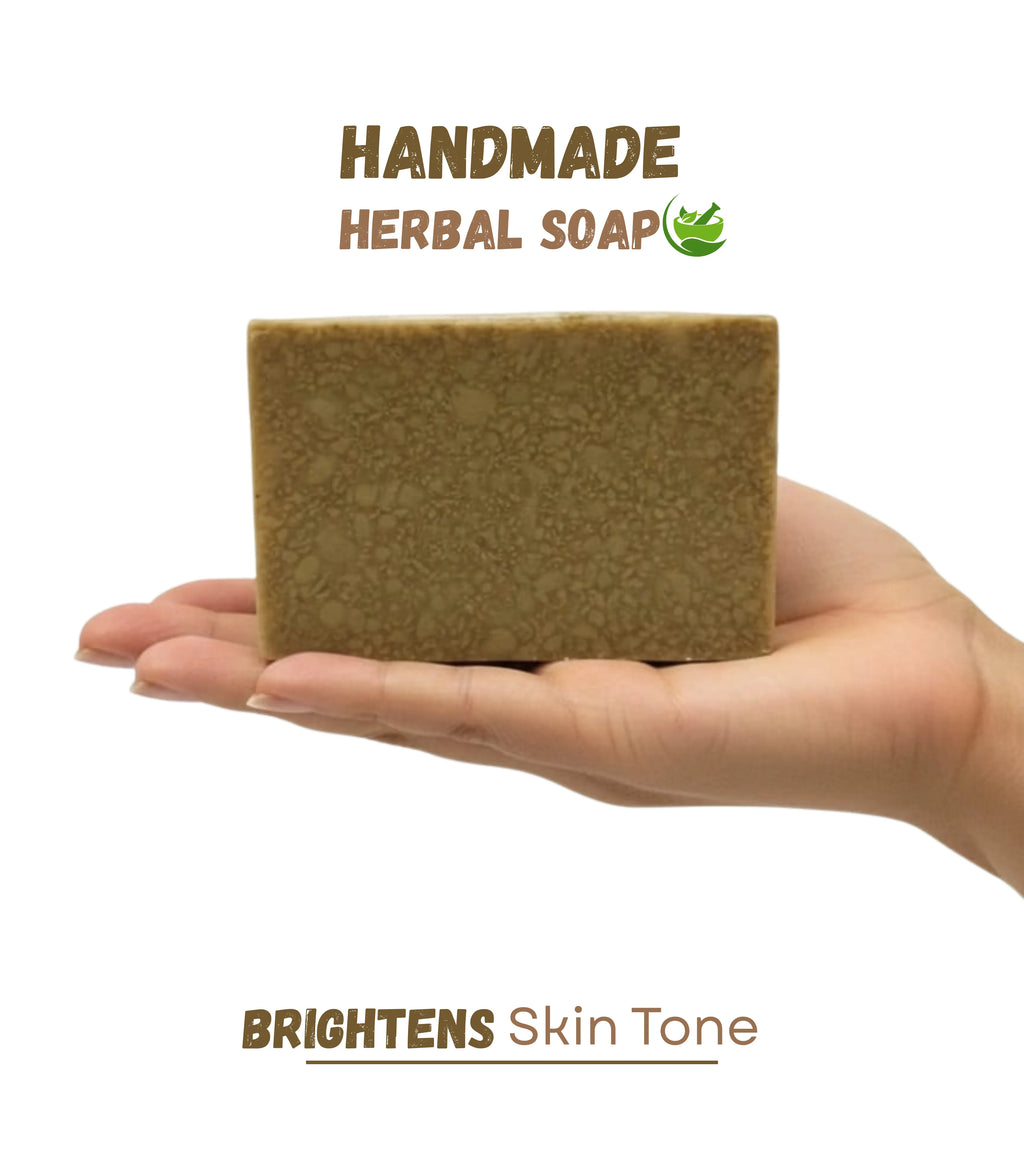 Mistree Luxury Multani Mitti Handmade Soap – Natural Fuller's Earth Bath Bar for Oily & Combination Skin Deep Cleansing (Pack of 3 x 125g)