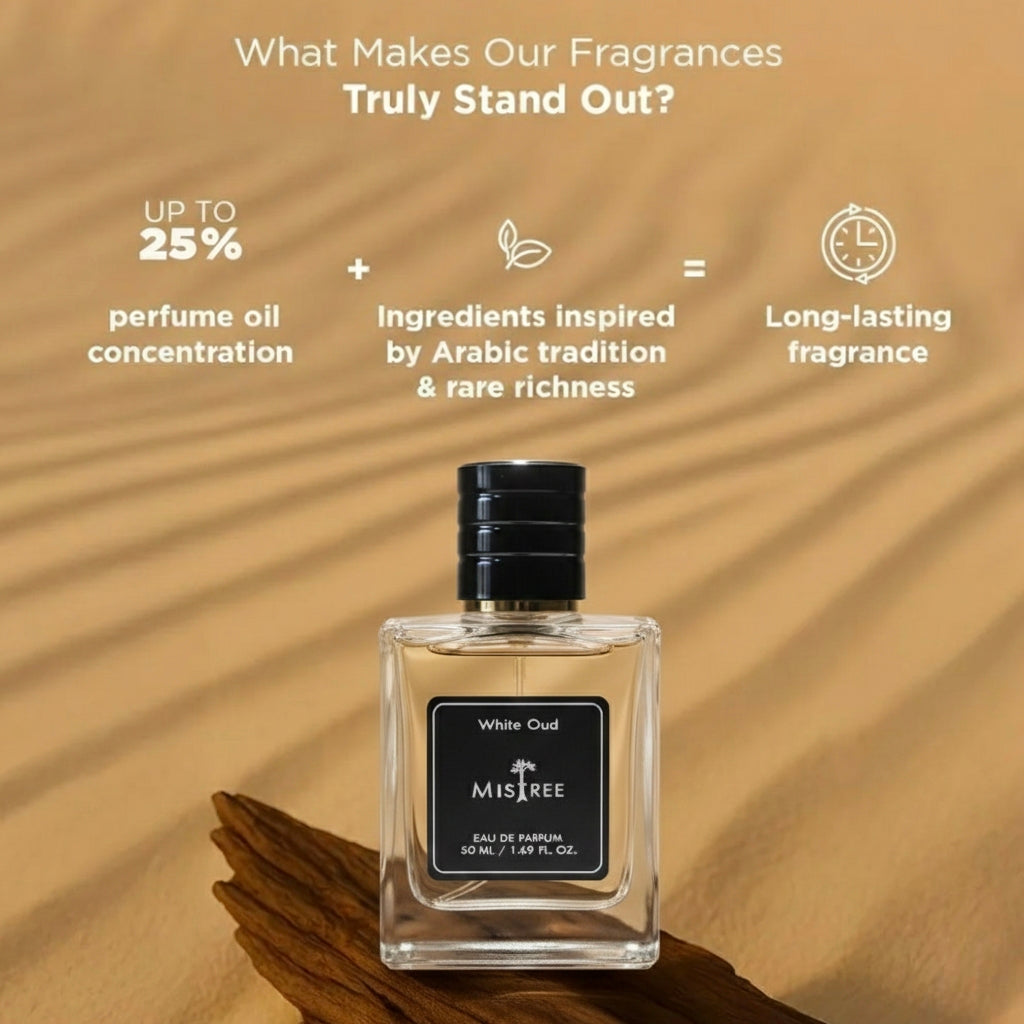 Mistree Luxury White Oud and Sweet Desire - Premium Masculine Collection for HIM | EDP Spray | Gift Set | 50 ml Each