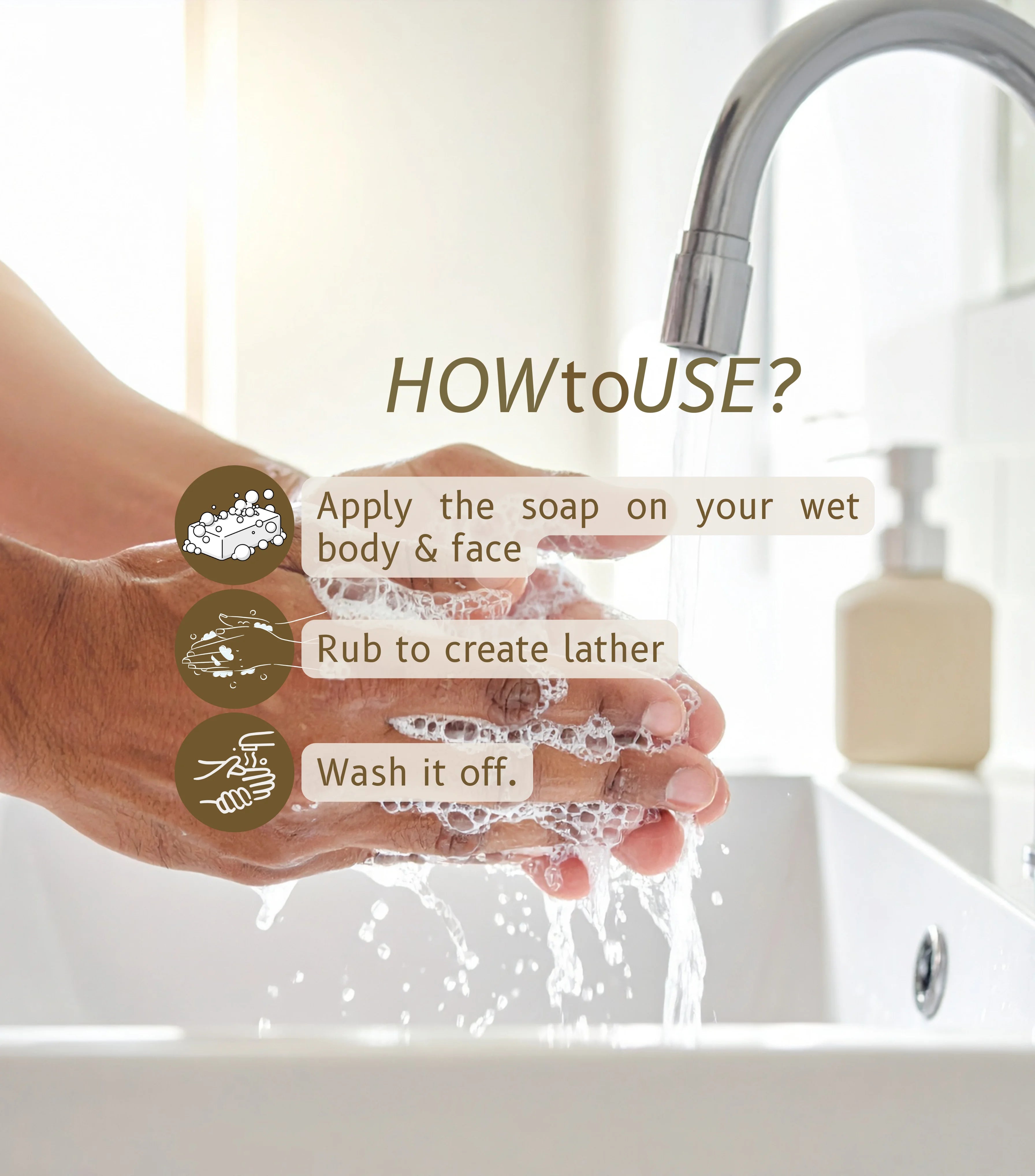 Mistree Luxury Multani Mitti Handmade Soap – Natural Fuller's Earth Bath Bar for Oily & Combination Skin Deep Cleansing (Pack of 3 x 125g)