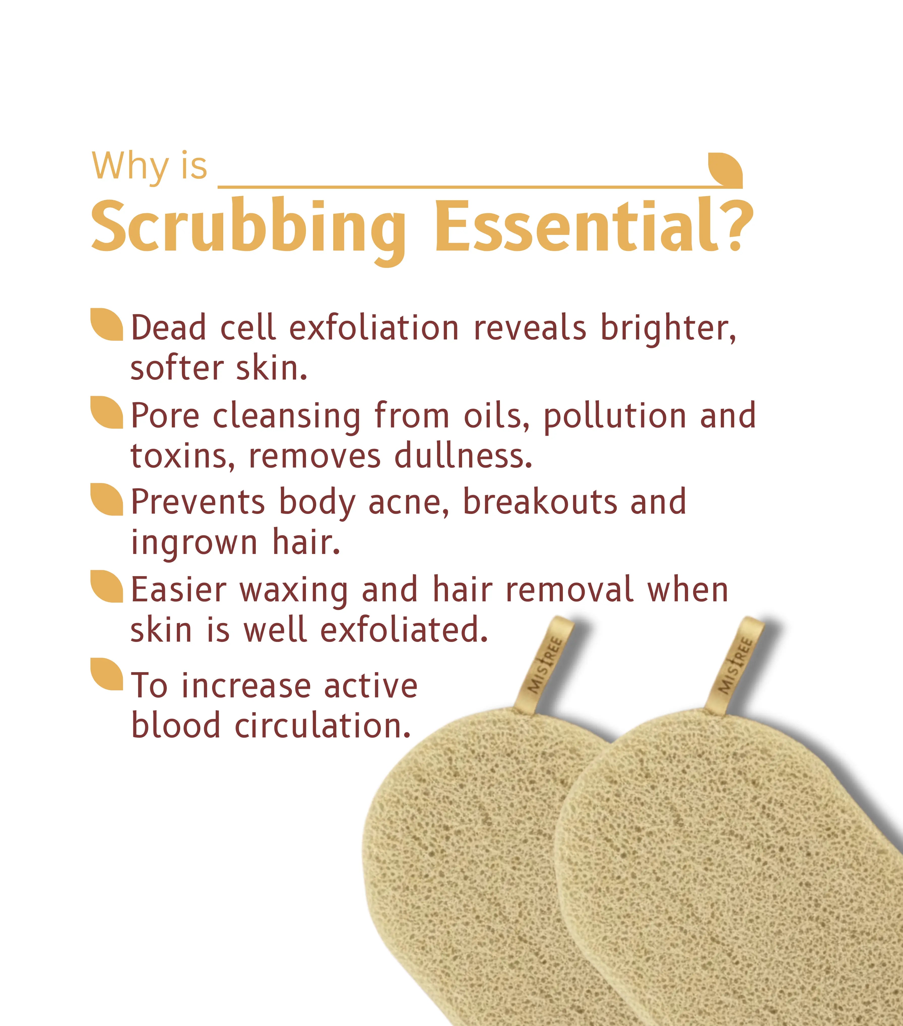 Mistree Luxury Natural Sun-Dried Bath Loofah | Organic Luffa Body Sponge & Scrubber | Skin Exfoliation | Pack of 1