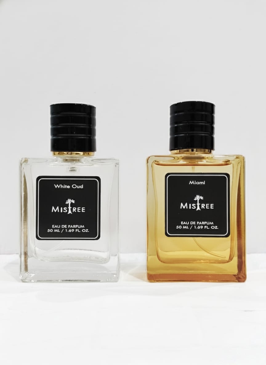 Mistree Luxury White Oud and Miami - Premium Collection for HIM and HER | EDP Spray | Gift Set for Couple | 50 ml Each