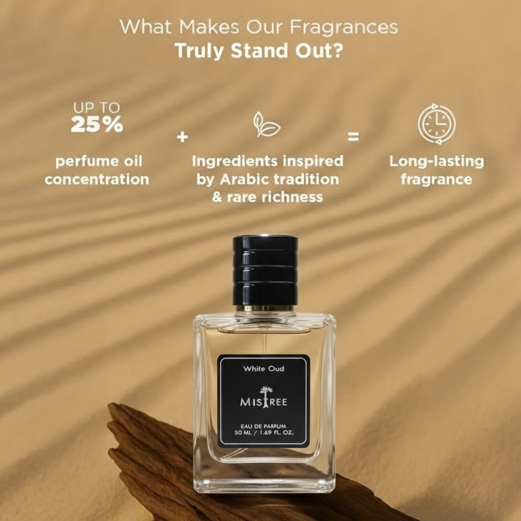 Mistree White Oud – Premium Men’s Perfume | Long-Lasting Arabic Fragrance | 50ml